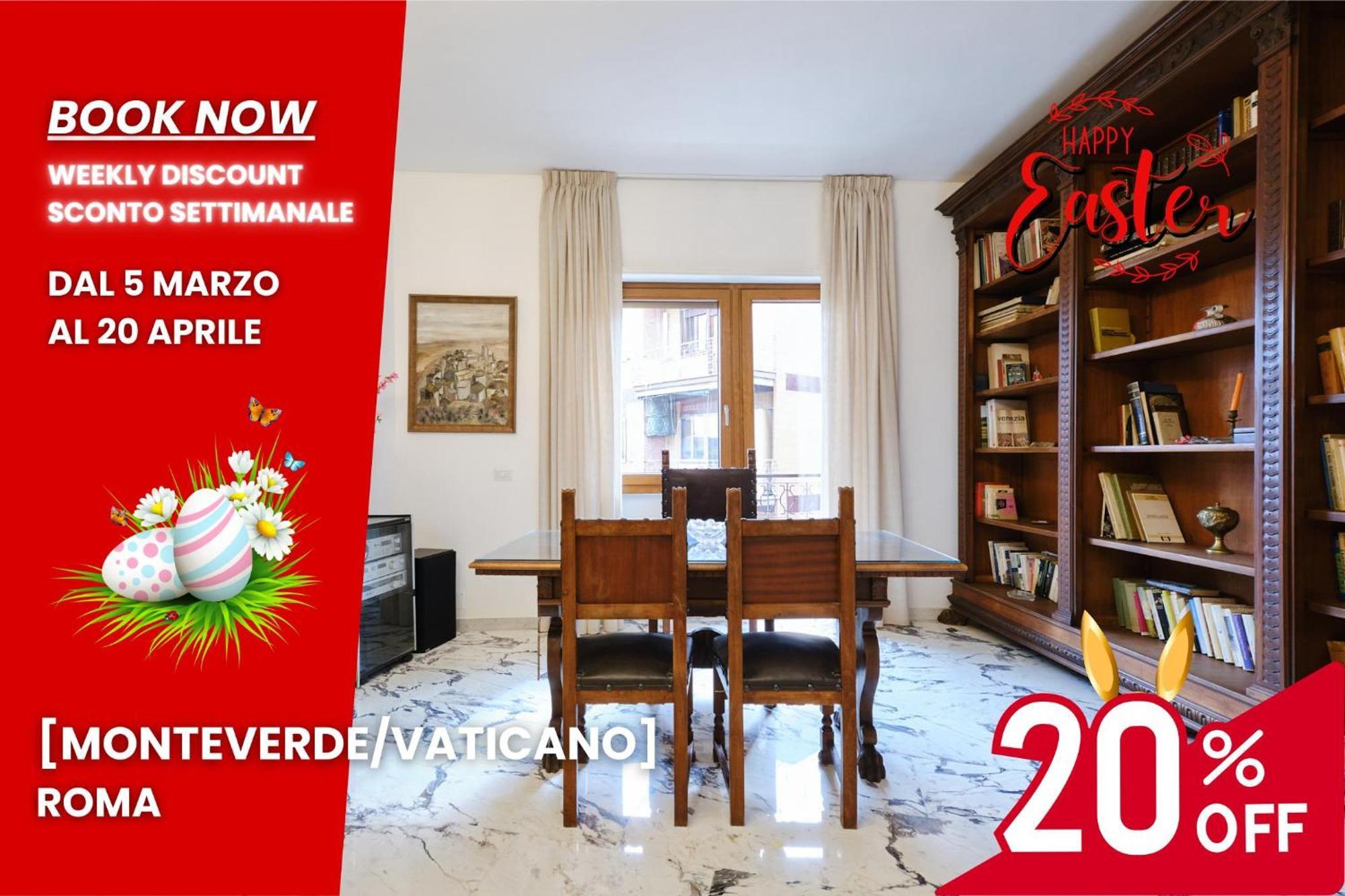 Monteverde - Vaticano - Esperienza Romana 1bdr *